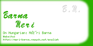 barna meri business card